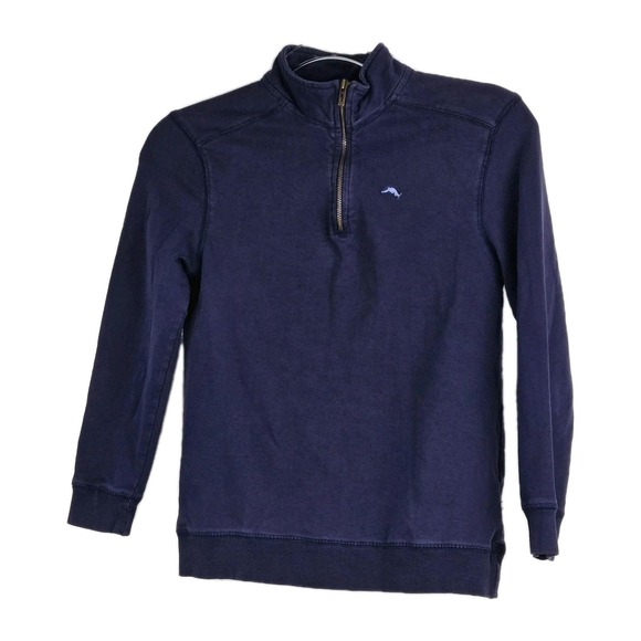 Tommy Bahama Other - Tommy Bahama Boys Quarter zip pullover sweatshirt Blue Size L 10/12 Cotton Blend